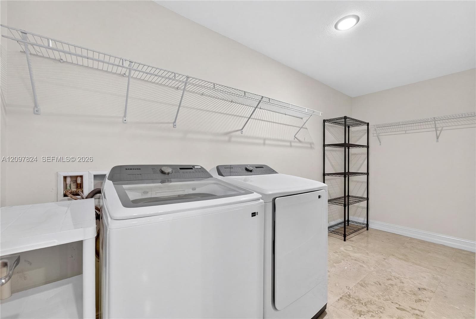 Utility room with extended storage/closet space