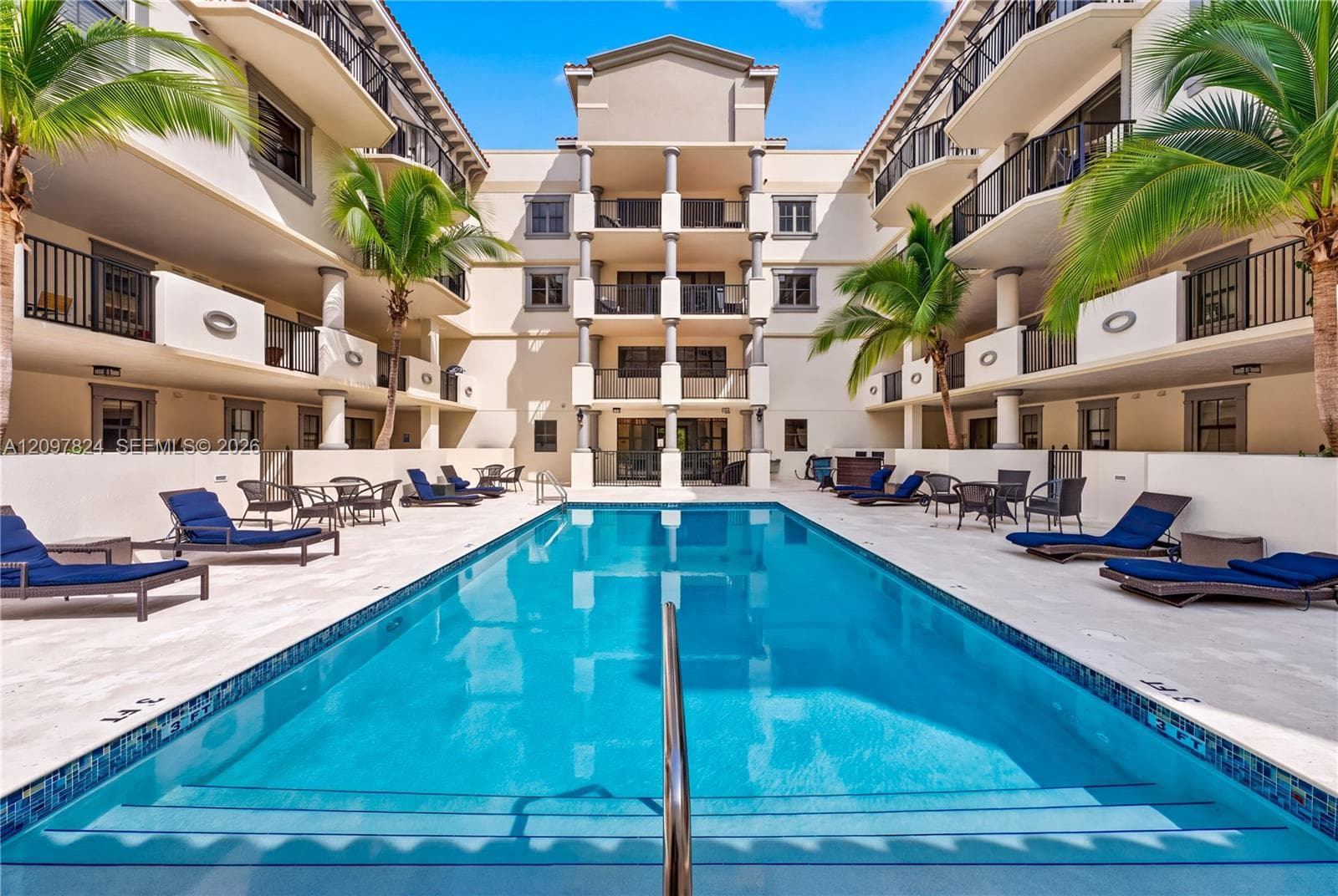 Center courtyard pool