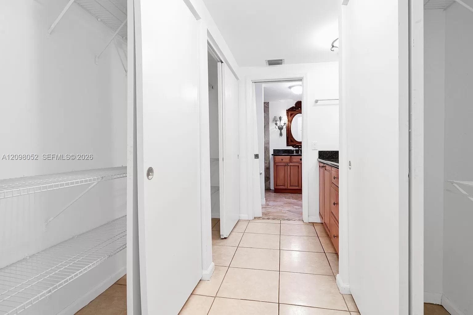 Closets & 2 bathroom vanities