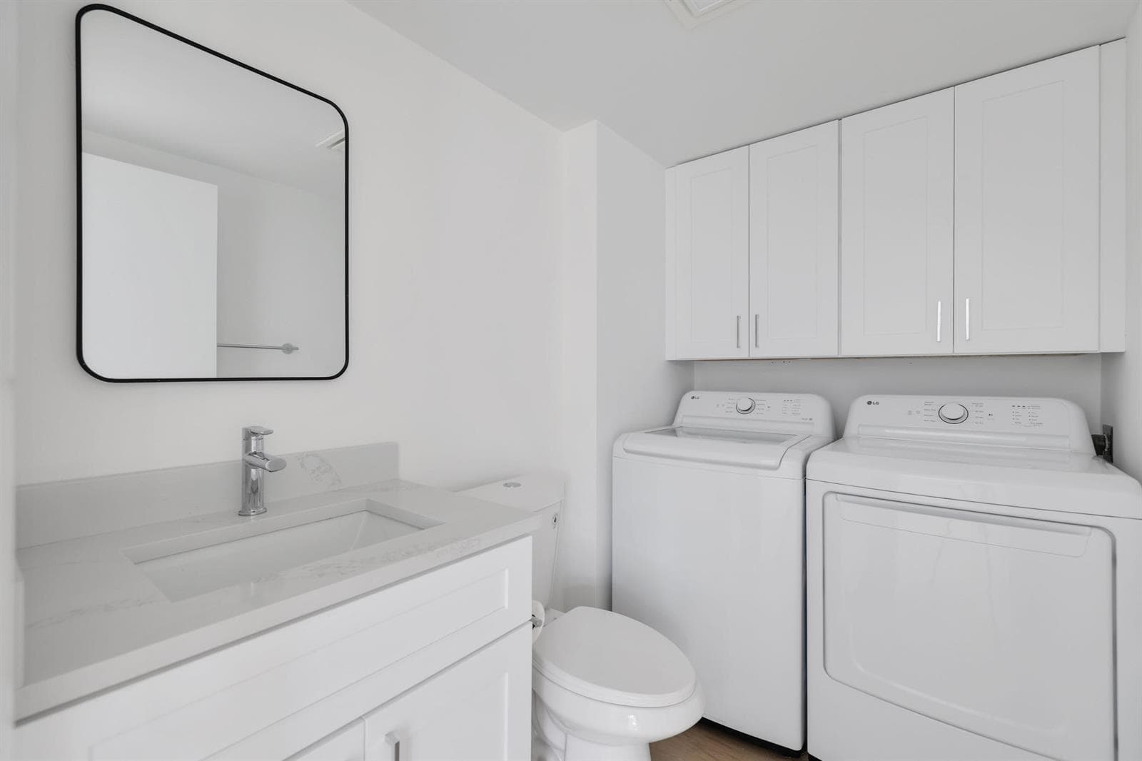 half bath and laundry