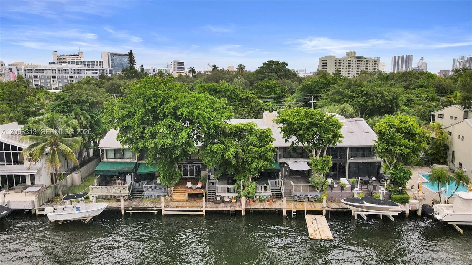Step directly from your patio/deck to the river and your included 16-ft boat slip.