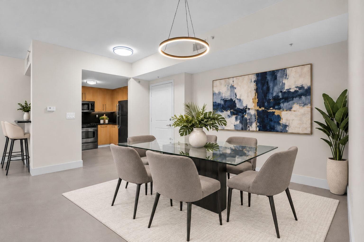 Virtually Staged Dining Room