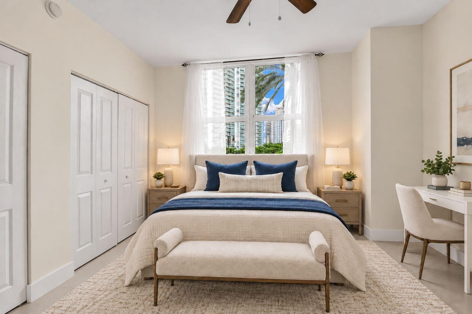Virtually Staged Guest bedroom