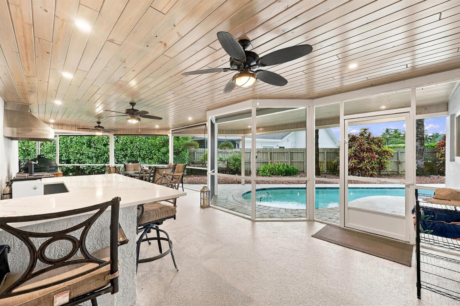 Nearly 1400sqft covered & screened patio