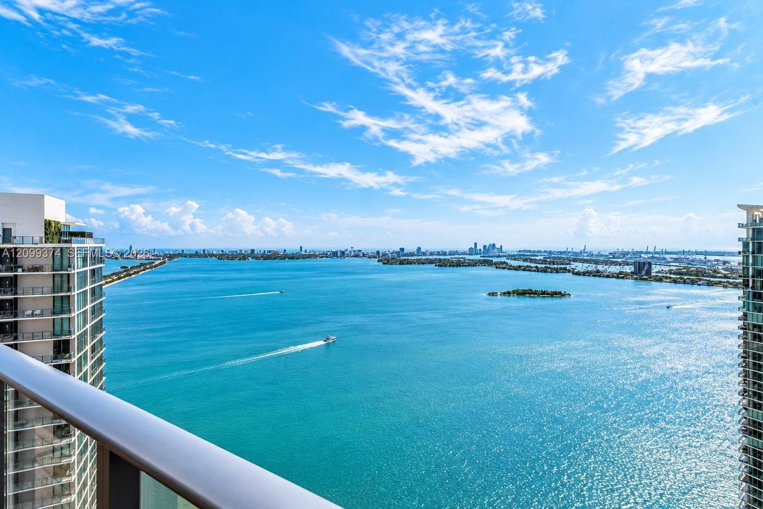 Panoramic Biscayne Bay and Miami skyline views