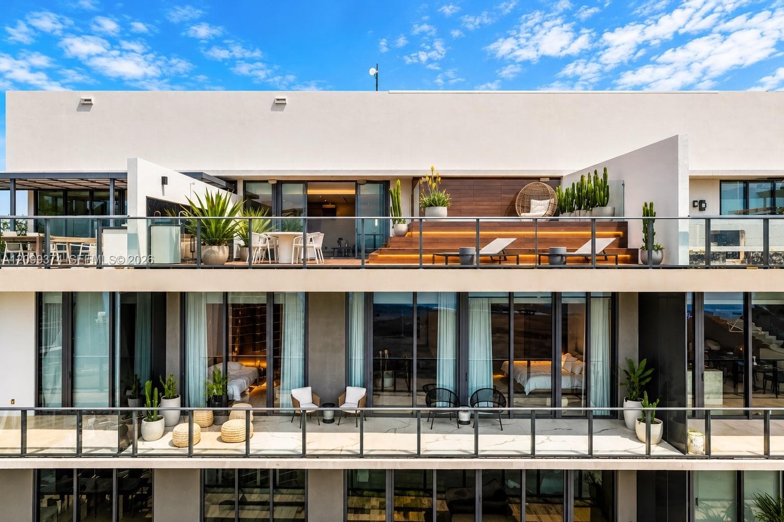 Exterior view of the penthouse and private rooftop
