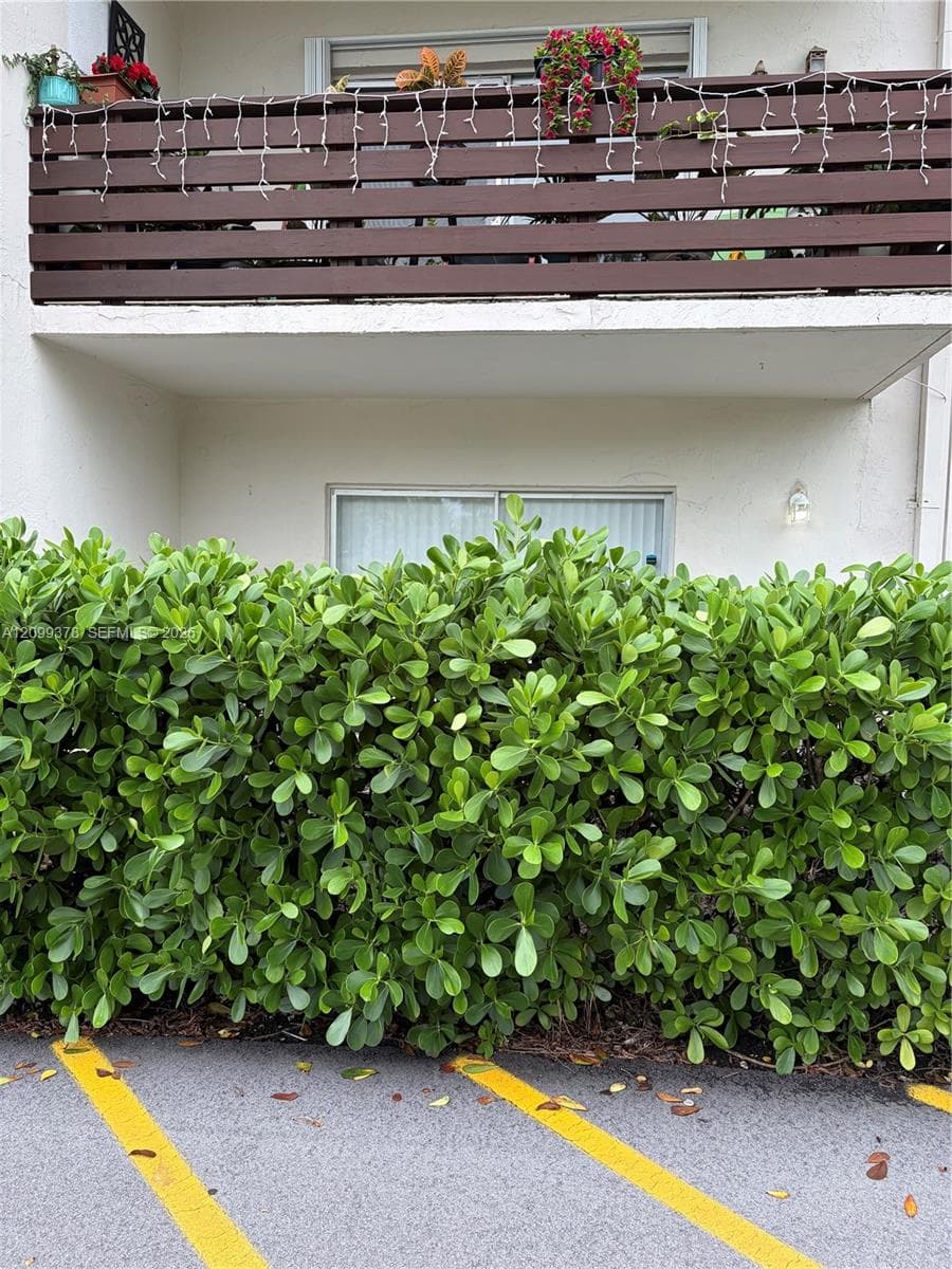 front view facing parking lot.