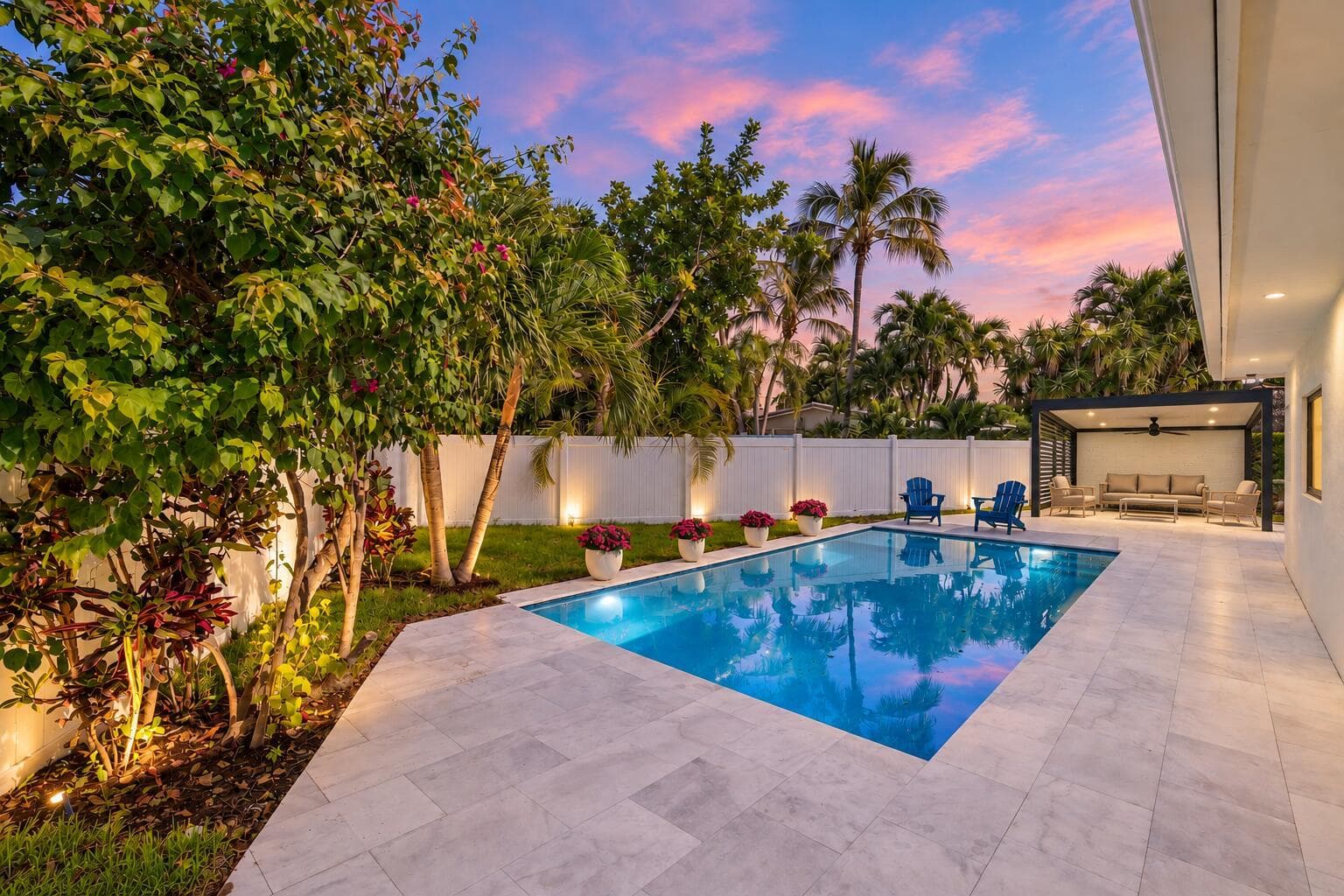 Twilight Luxury Poolside Retreat