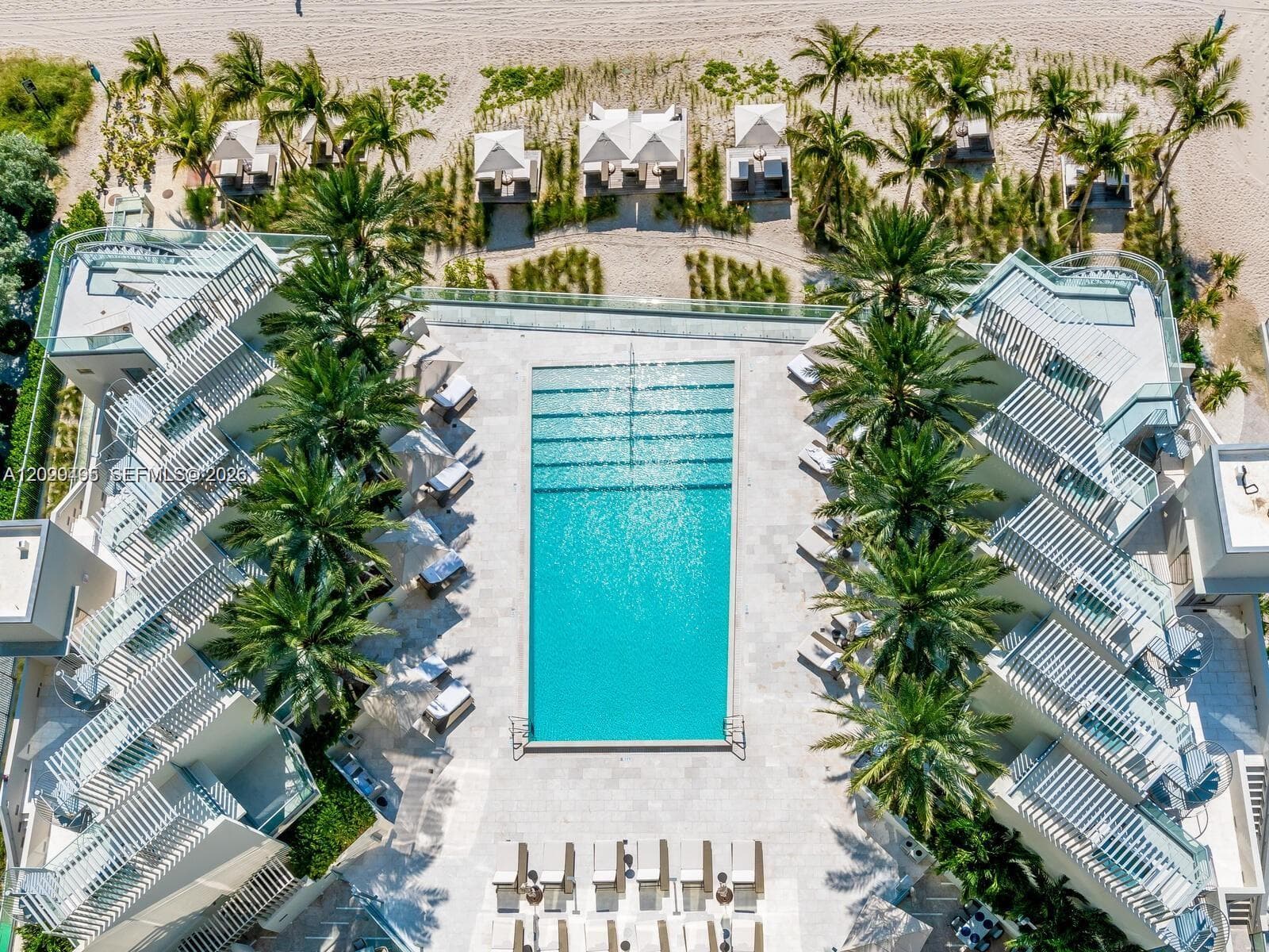 Ocean-view infinity pool with full poolside service.
