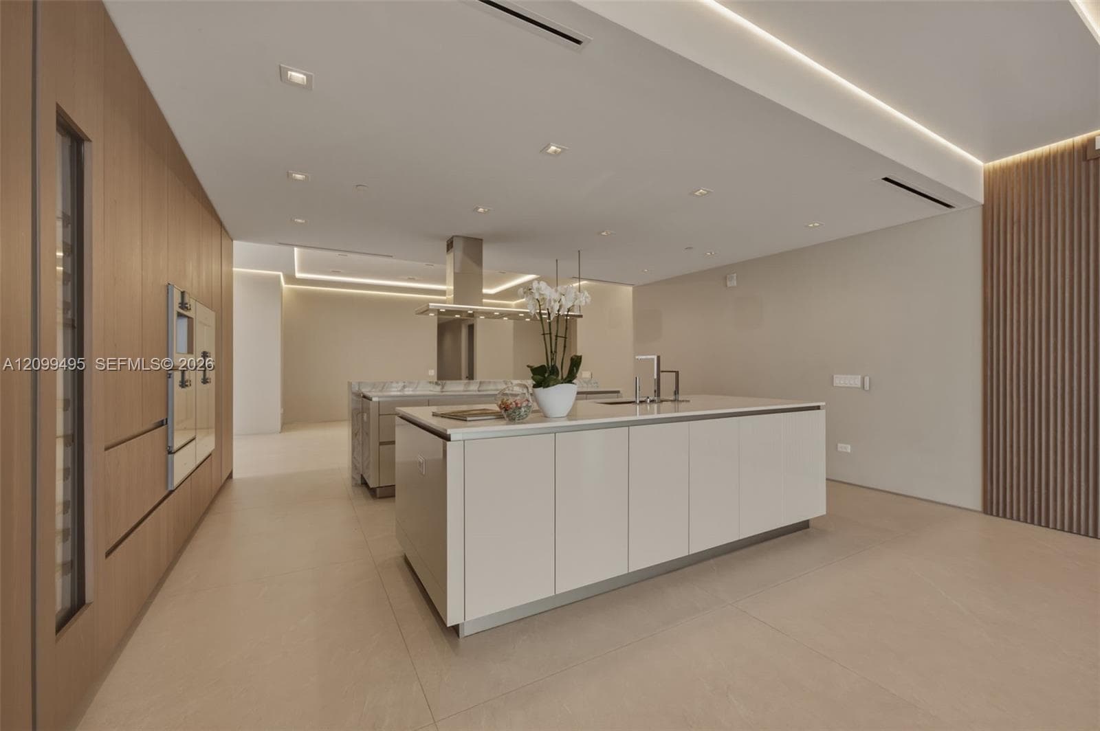Snaidero® Italian custom cabinetry in kitchens along with imported Italian stone countertops.