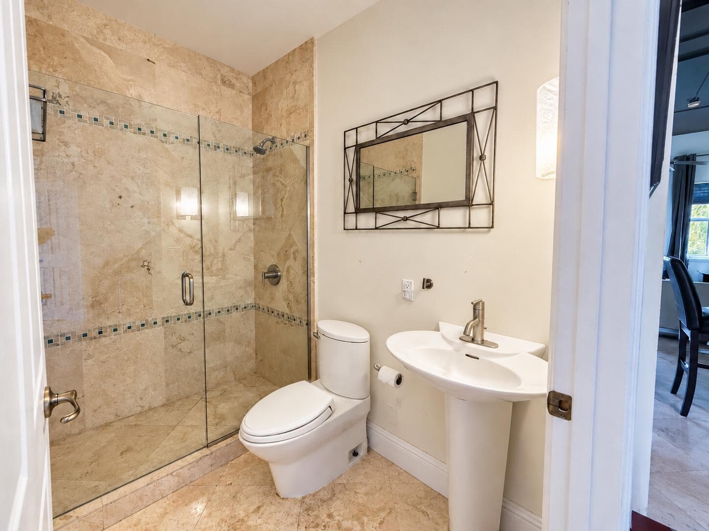 Tidied bathroom with original details pr