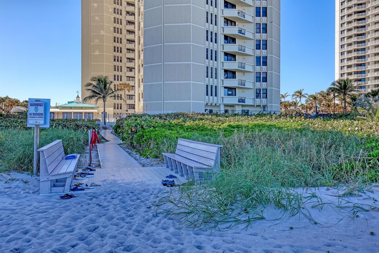 private beach access