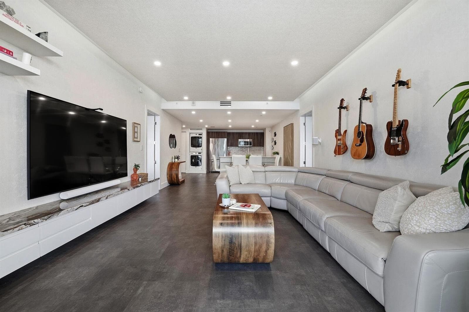 Living Room into Kitchen