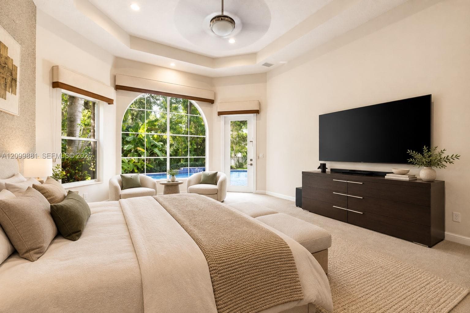 Virtually Staged Primary Bedroom