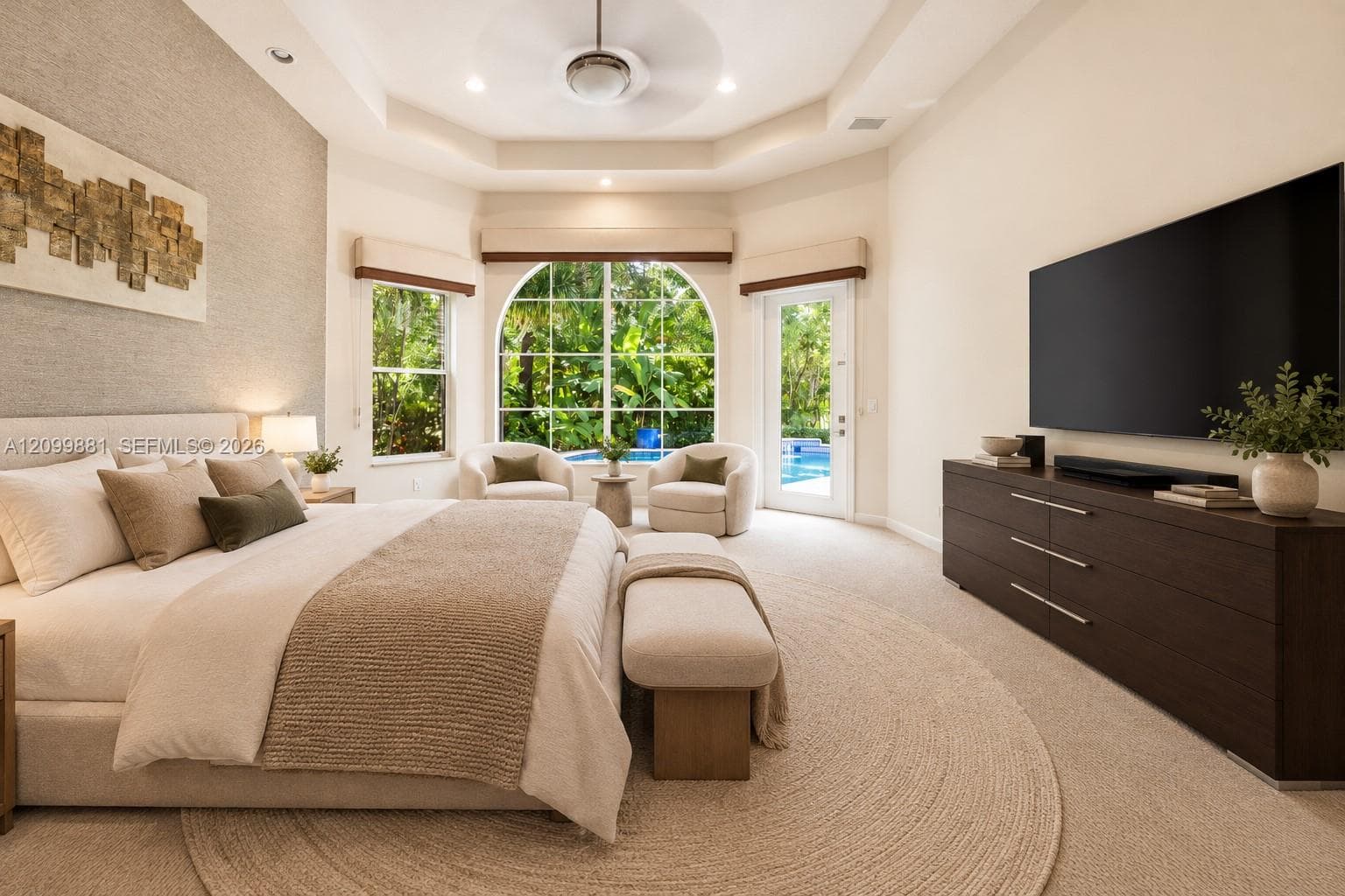 Virtually Staged Primary Bedroom