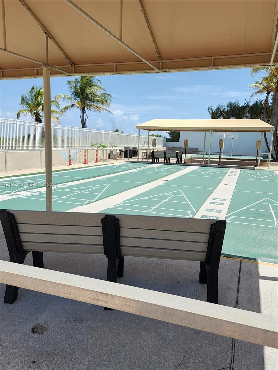 Shuffle board courts beach side