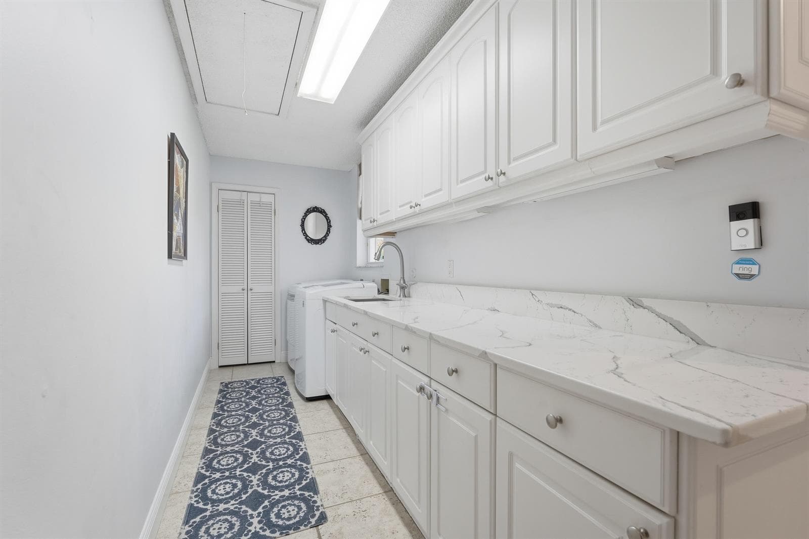 Laundry room off garage