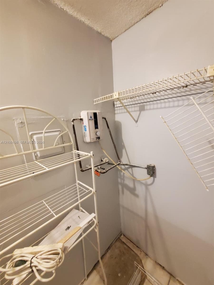 This area shows the tankless water heater.