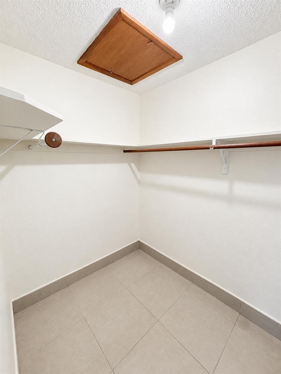Bright Empty Walk-In Closet