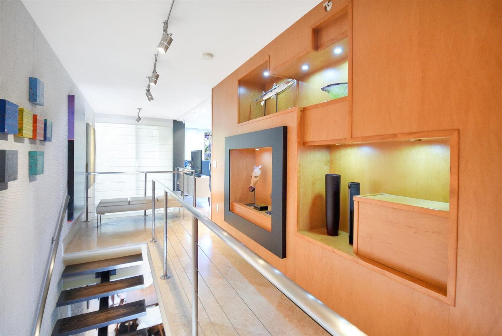 Upstairs Landing with Built-Ins