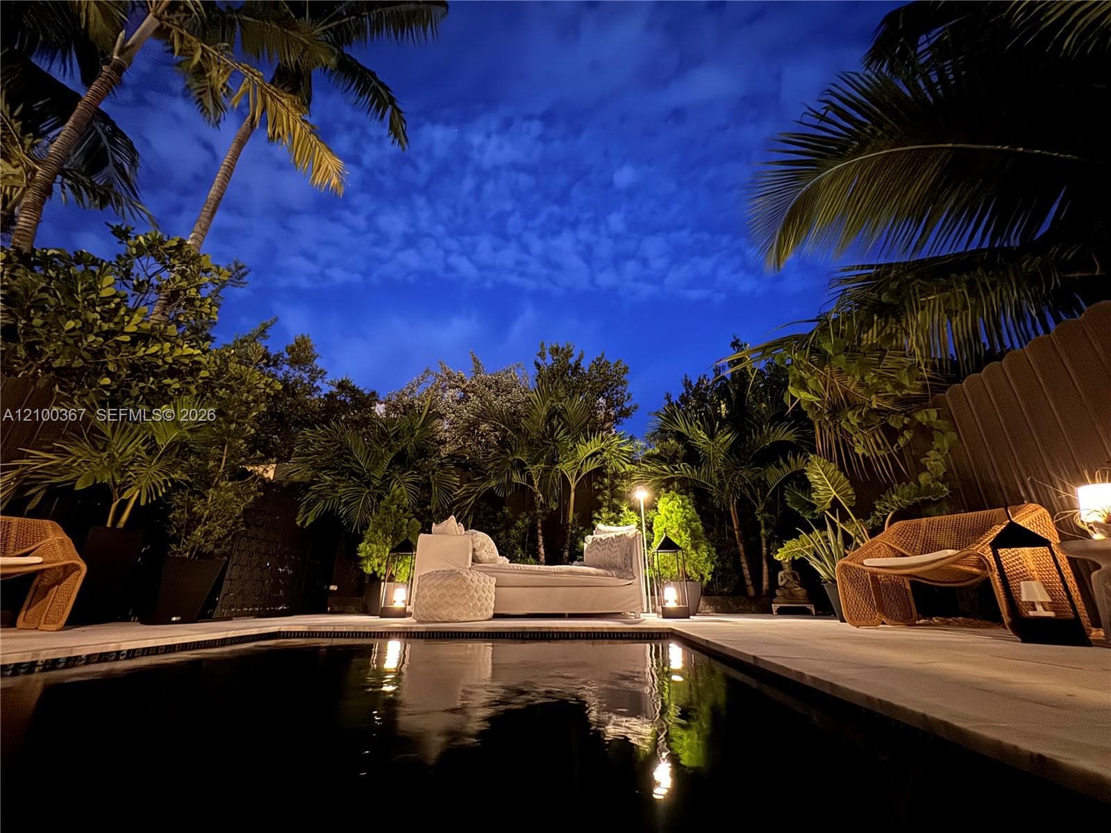 Plunge Pool at night