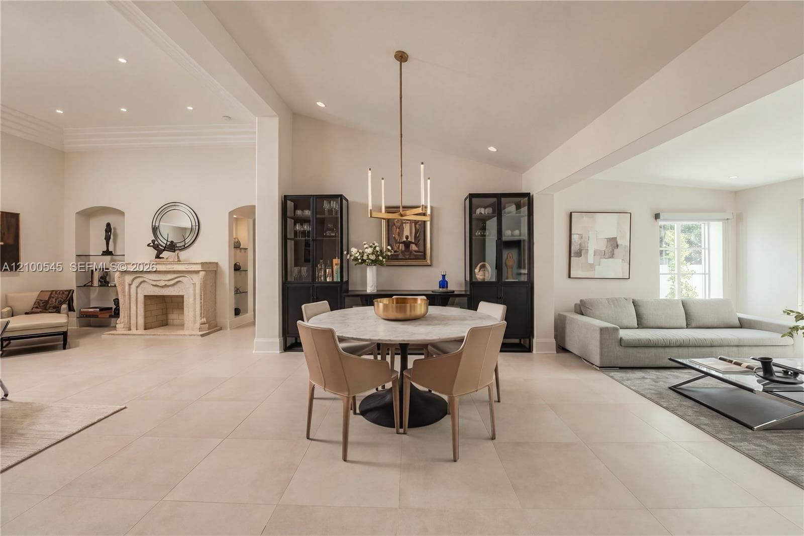 Sophisticated Living and Dining Spaces