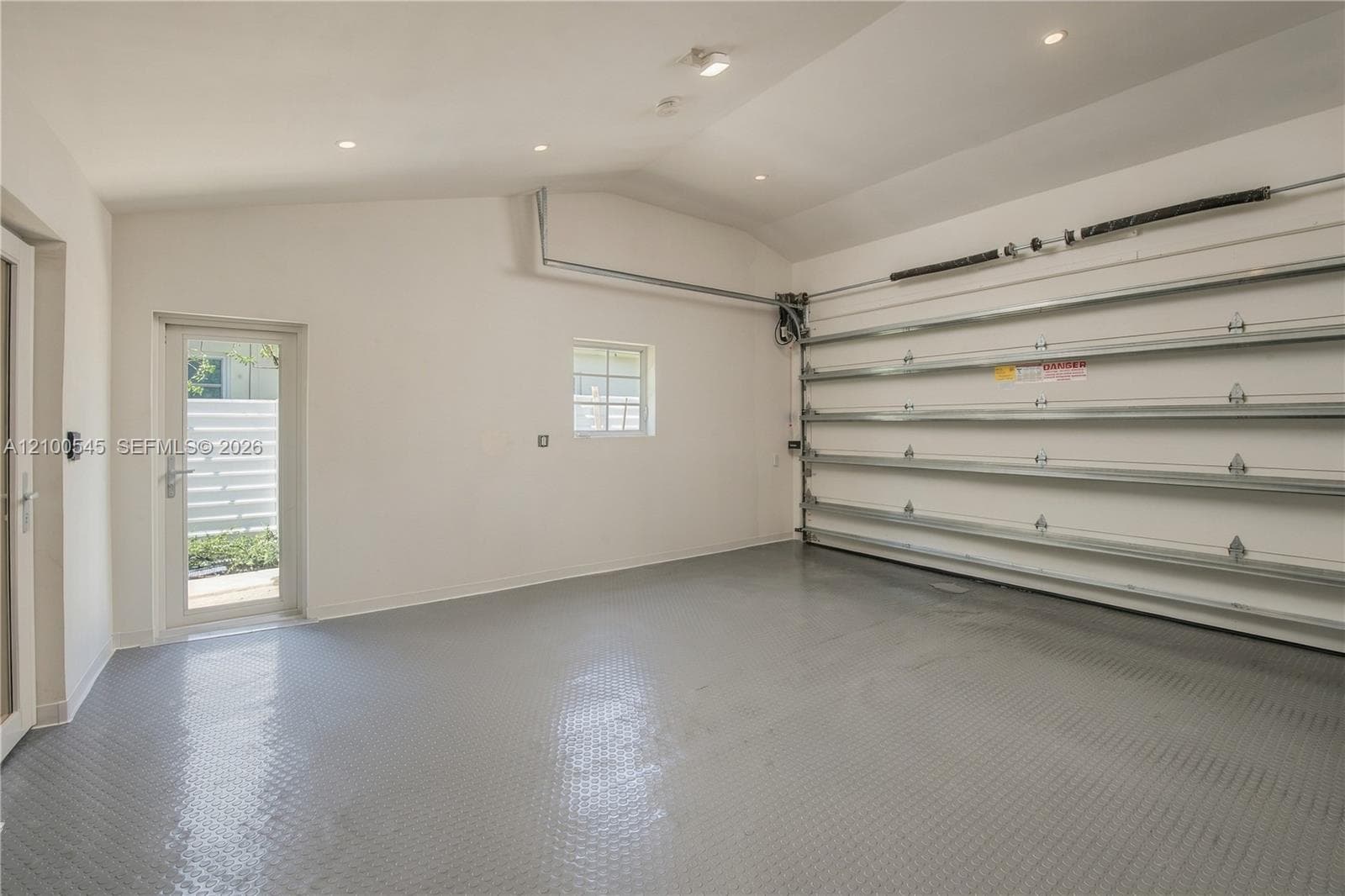 Finished two car garage