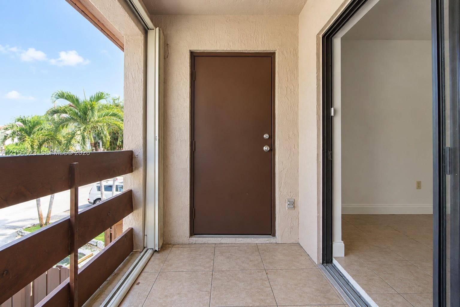 Covered balcony & storage