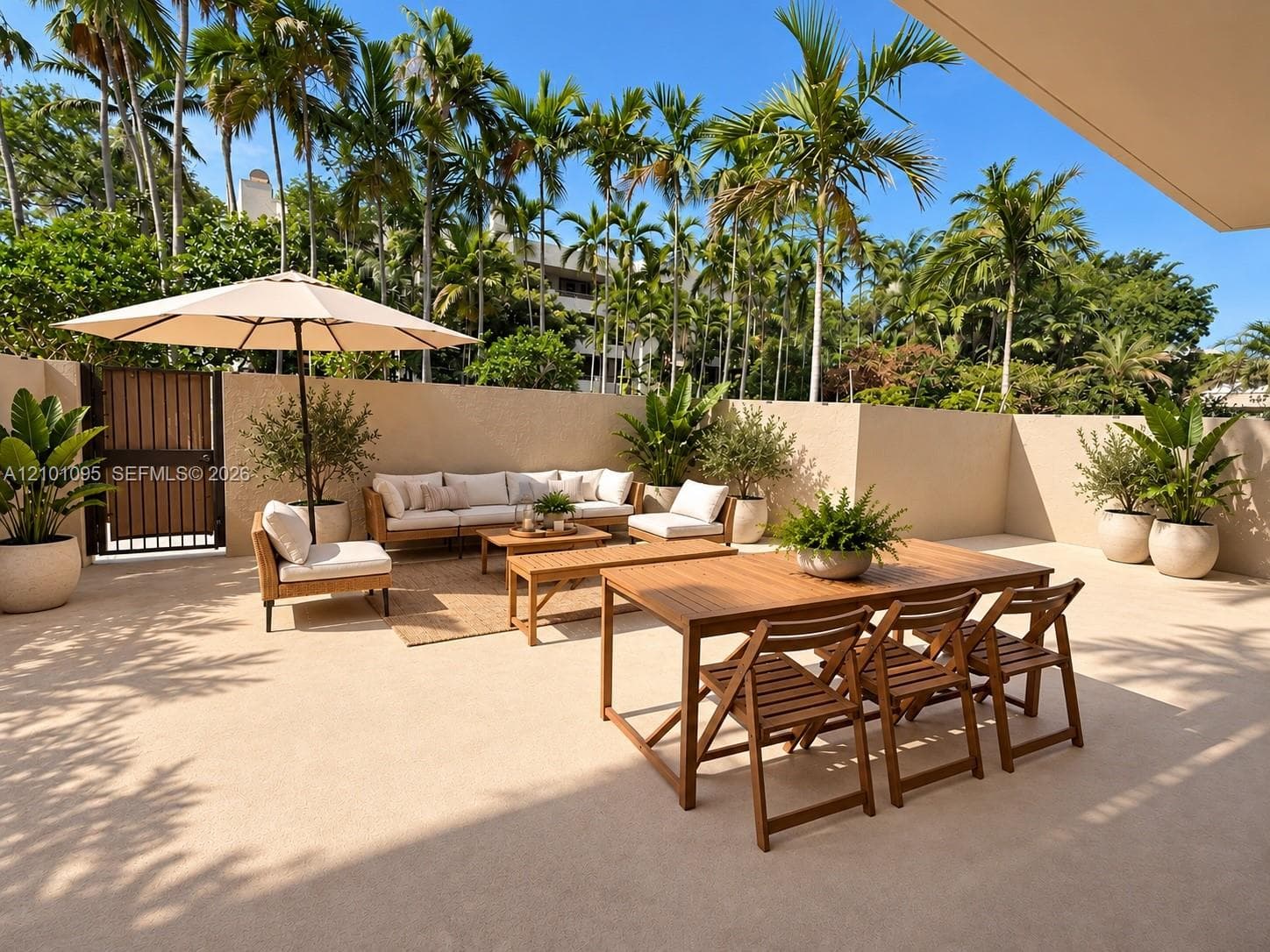 Private outdoor patio