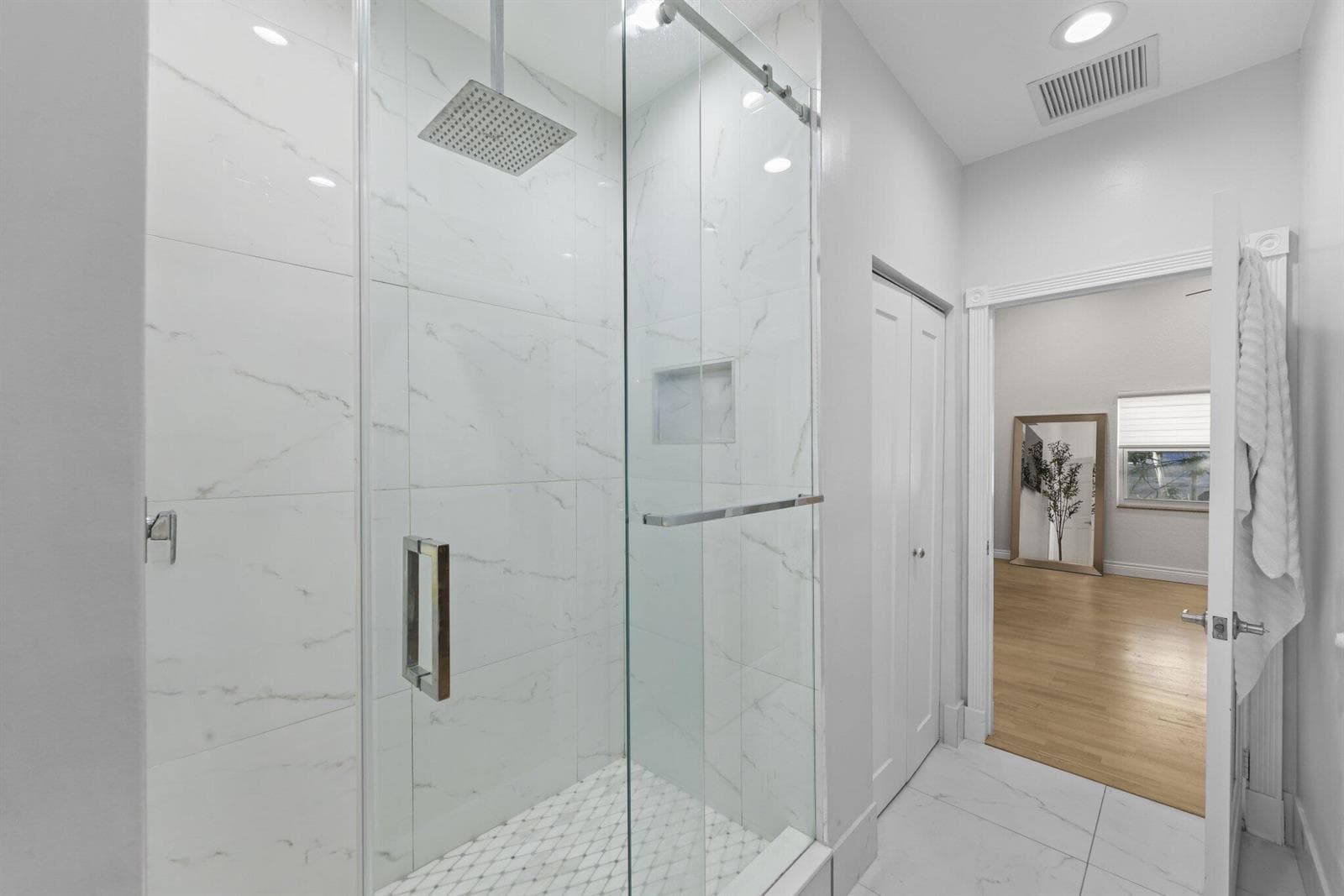 Glass Enclosed Shower