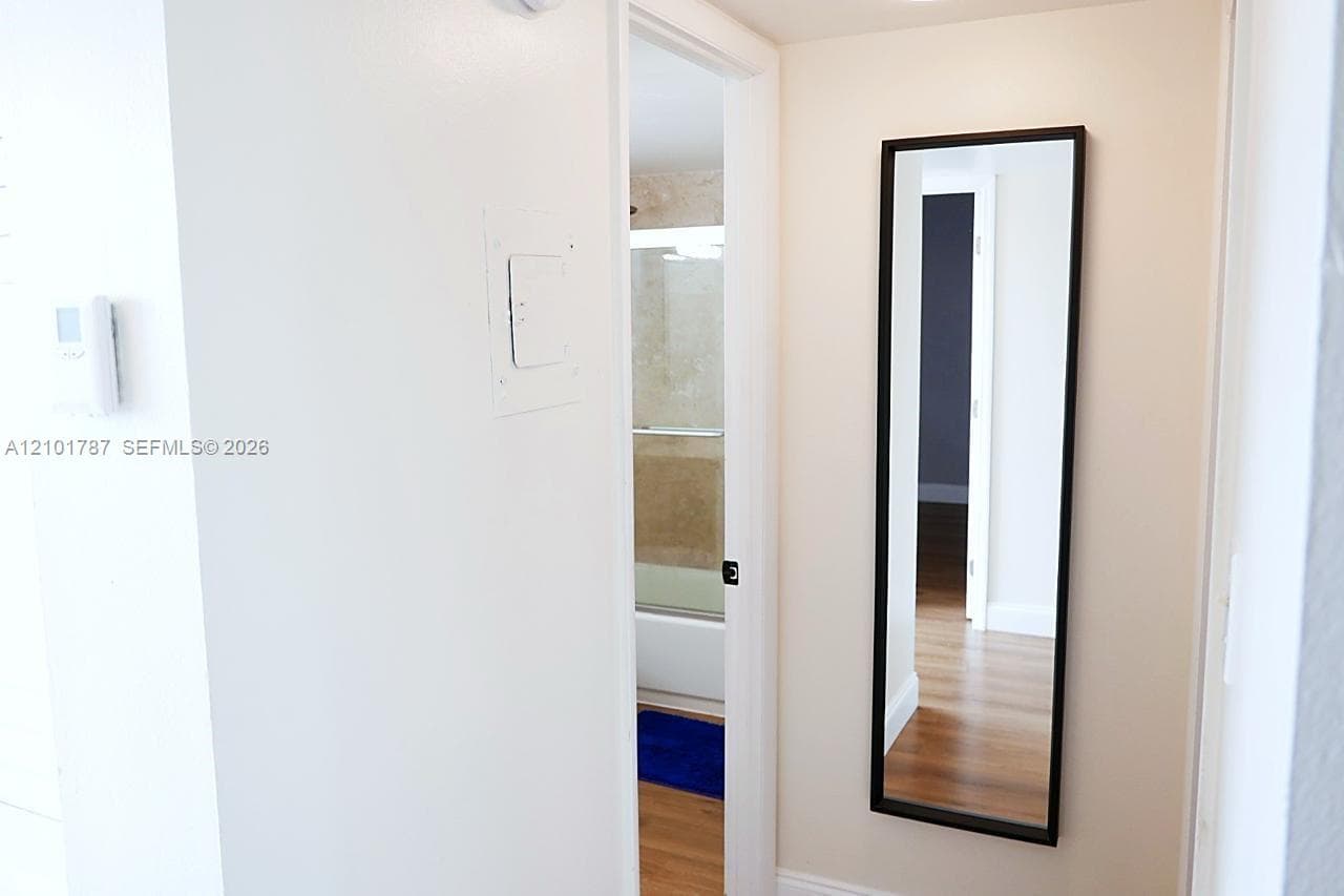 entry to bathroom