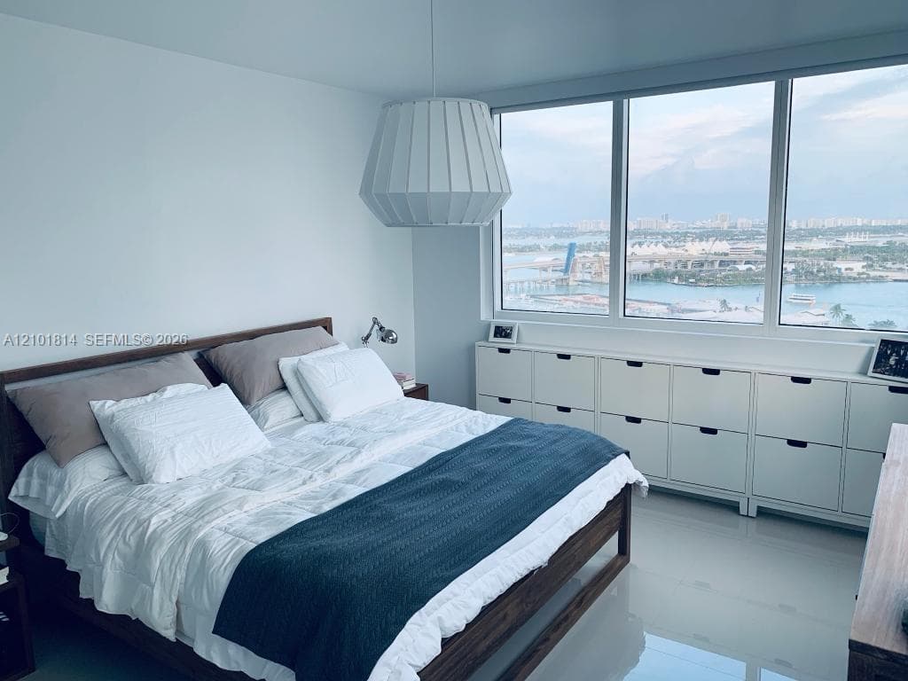 Master bedroom with electric black out