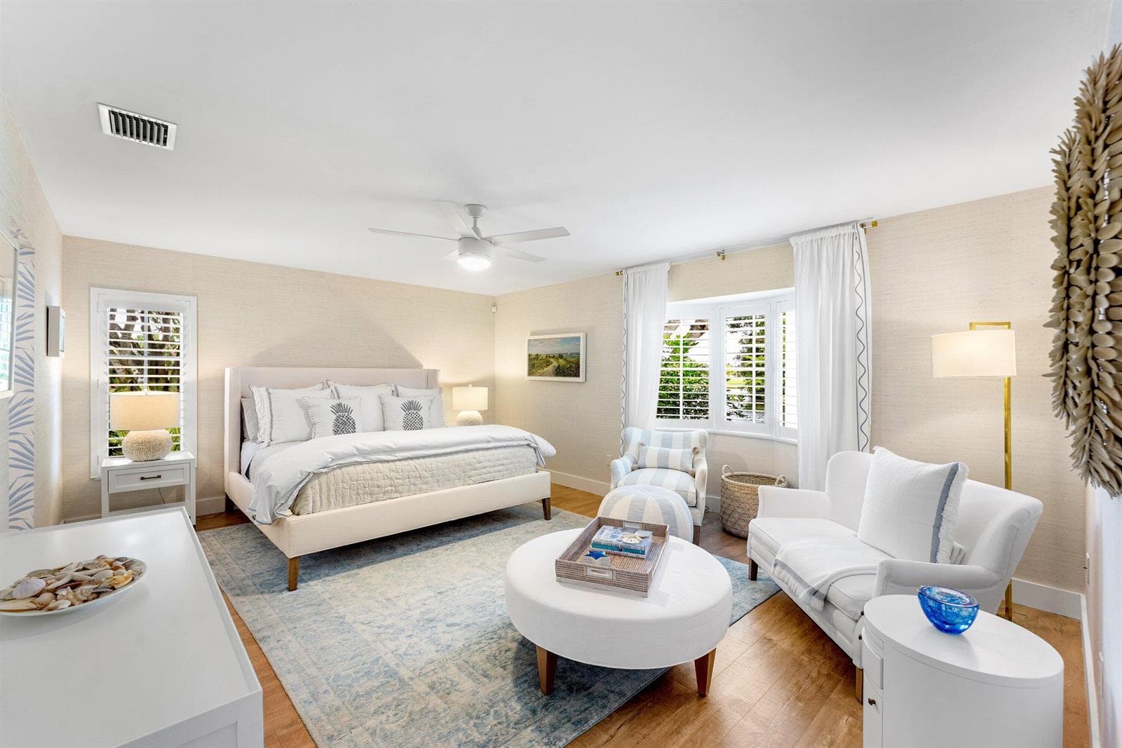 Primary Suite w/ Serena & Lily Wallpaper