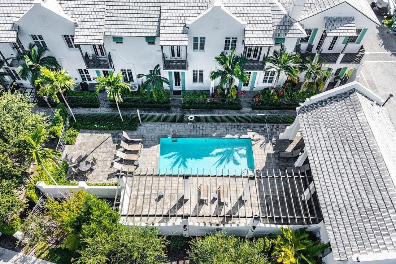 Aerial of pool