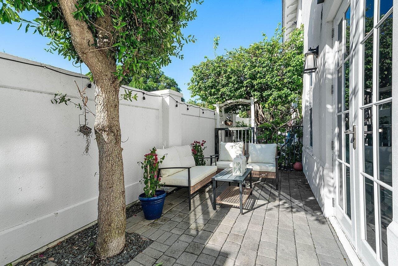 Patio with French doors
