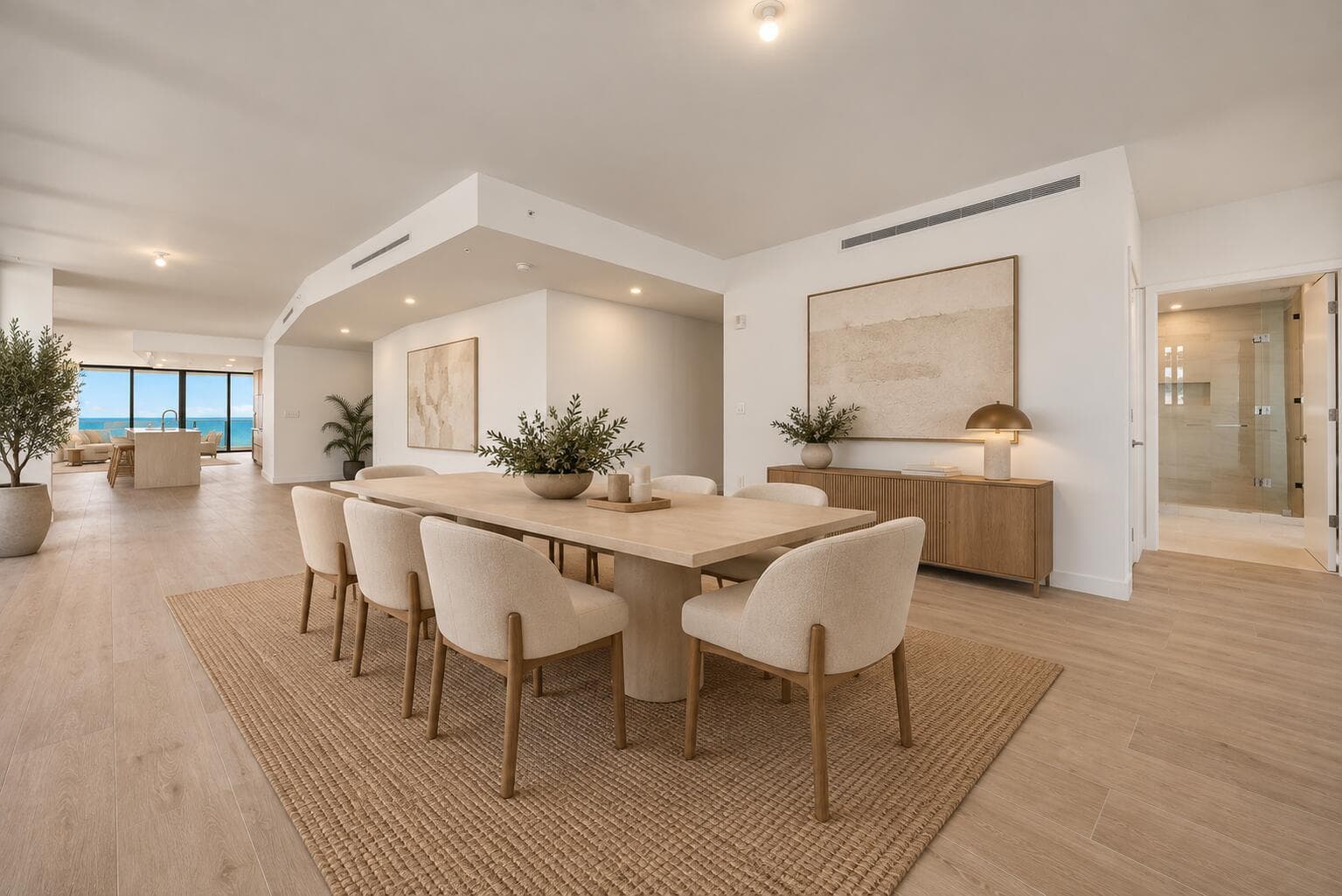 Dining room area AI furniture