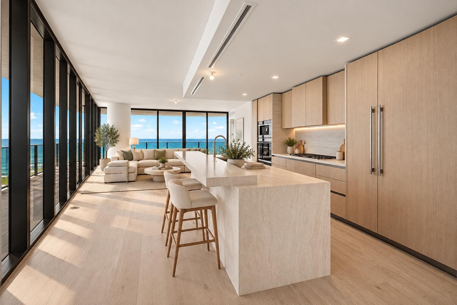 Ocean view from kitchen AI furniture