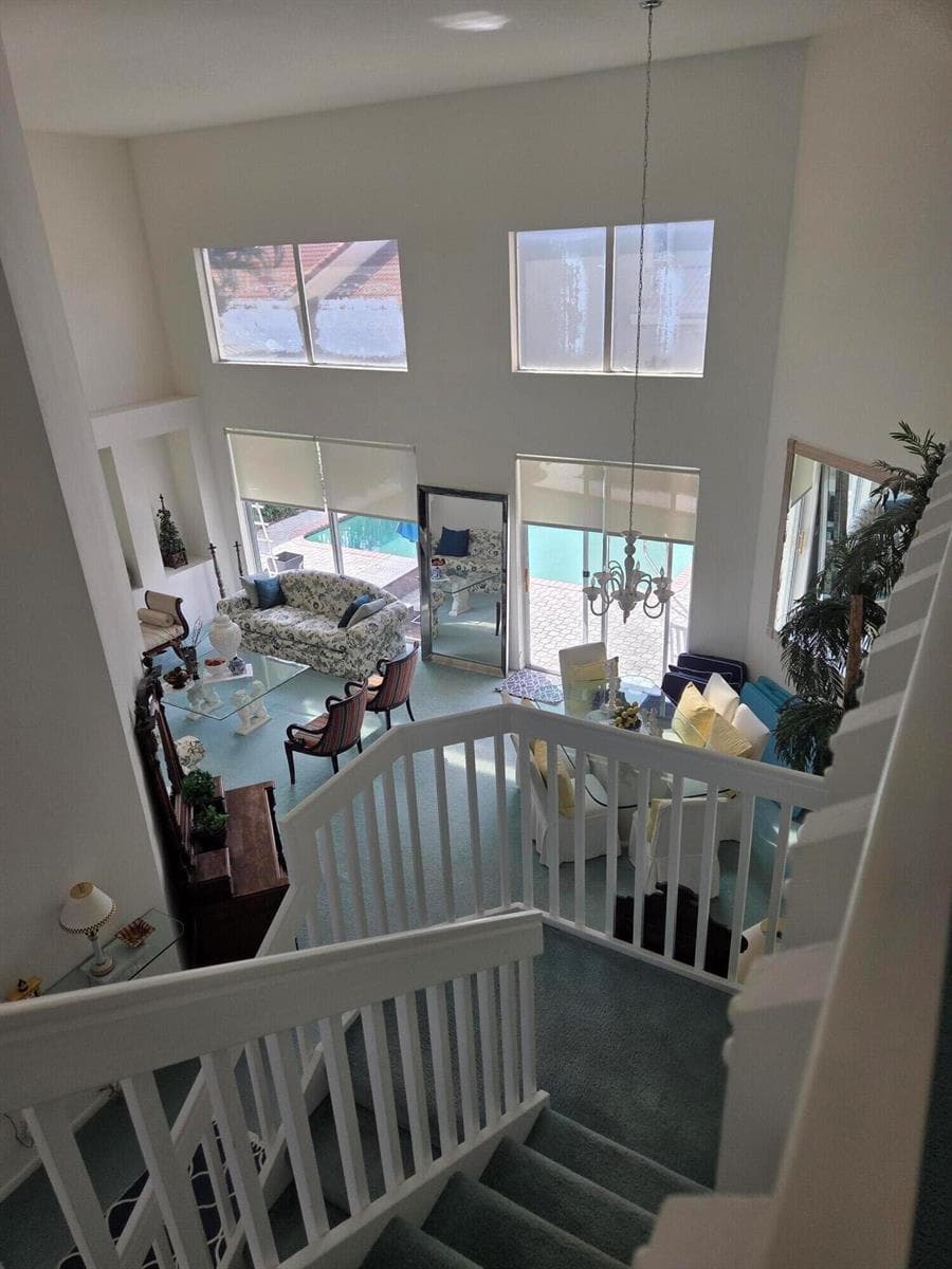 Living room and dining room view from 2n