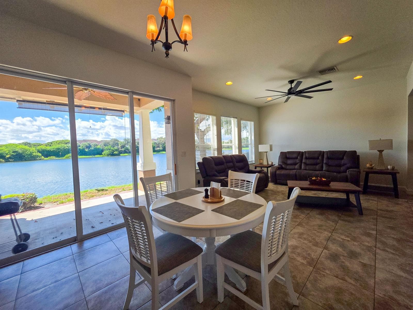Dining and living area
