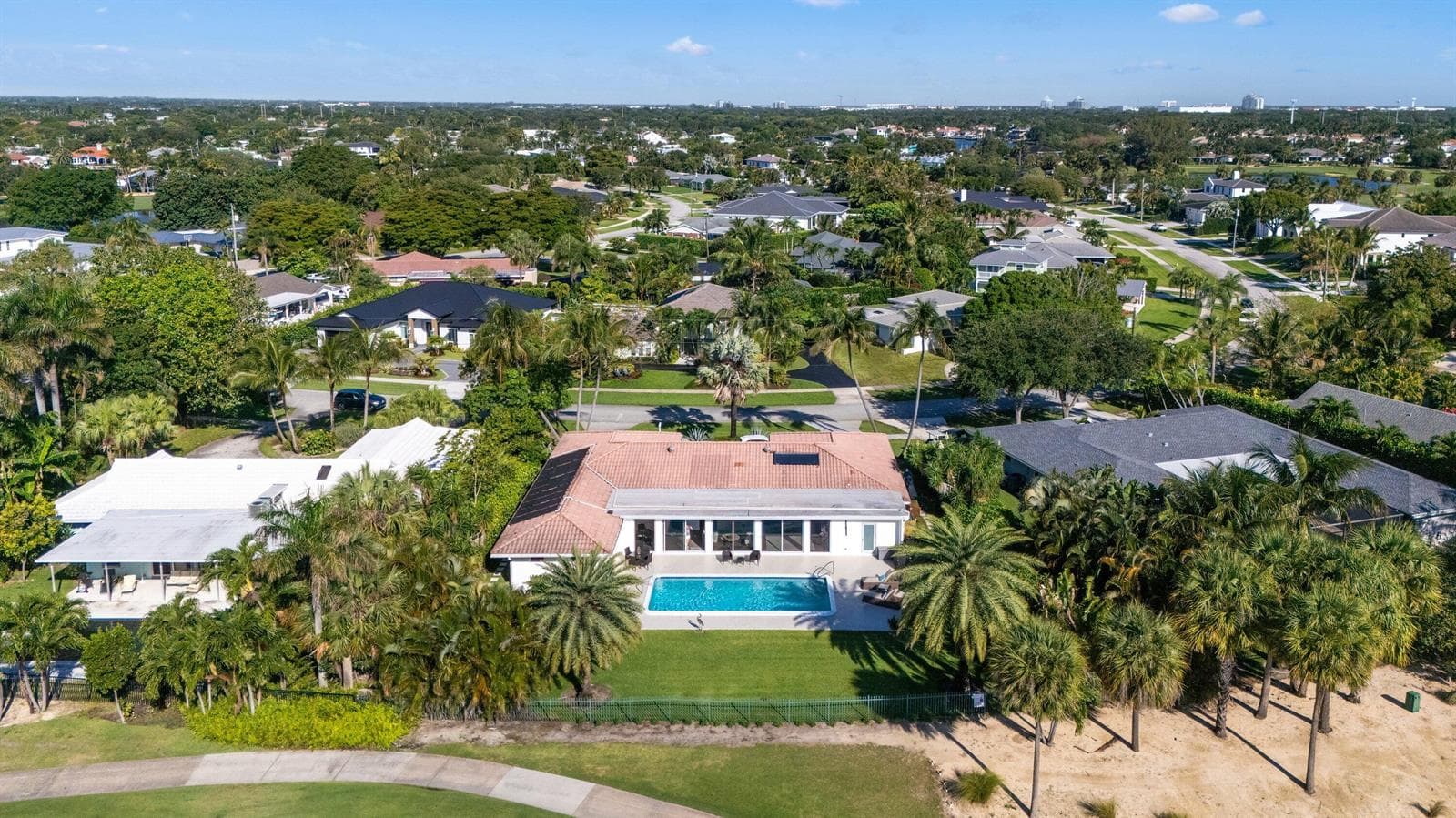 .34 acre lot and large backyard