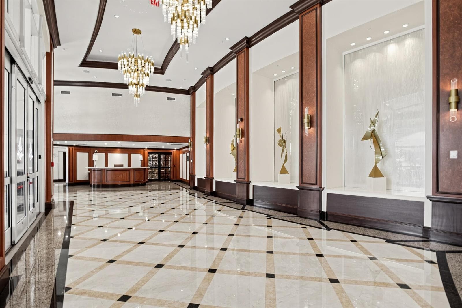 Elegant lobby with Security