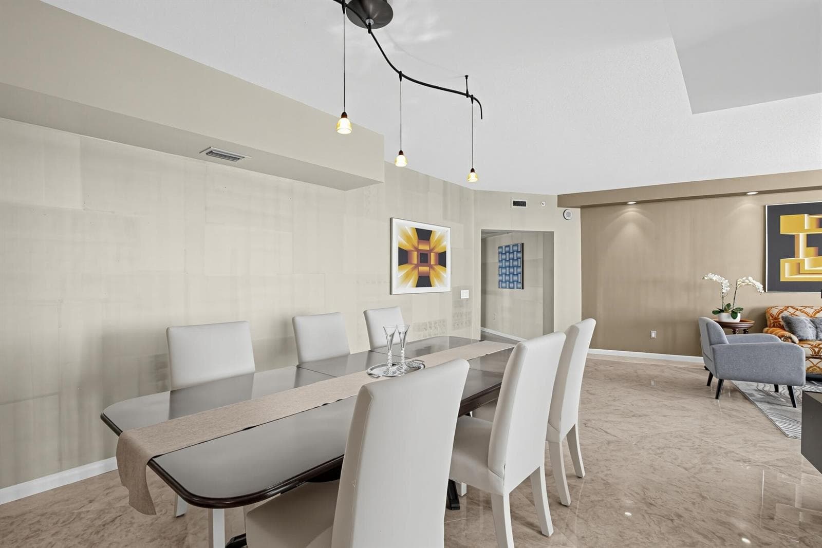 Dining Room opens to living area