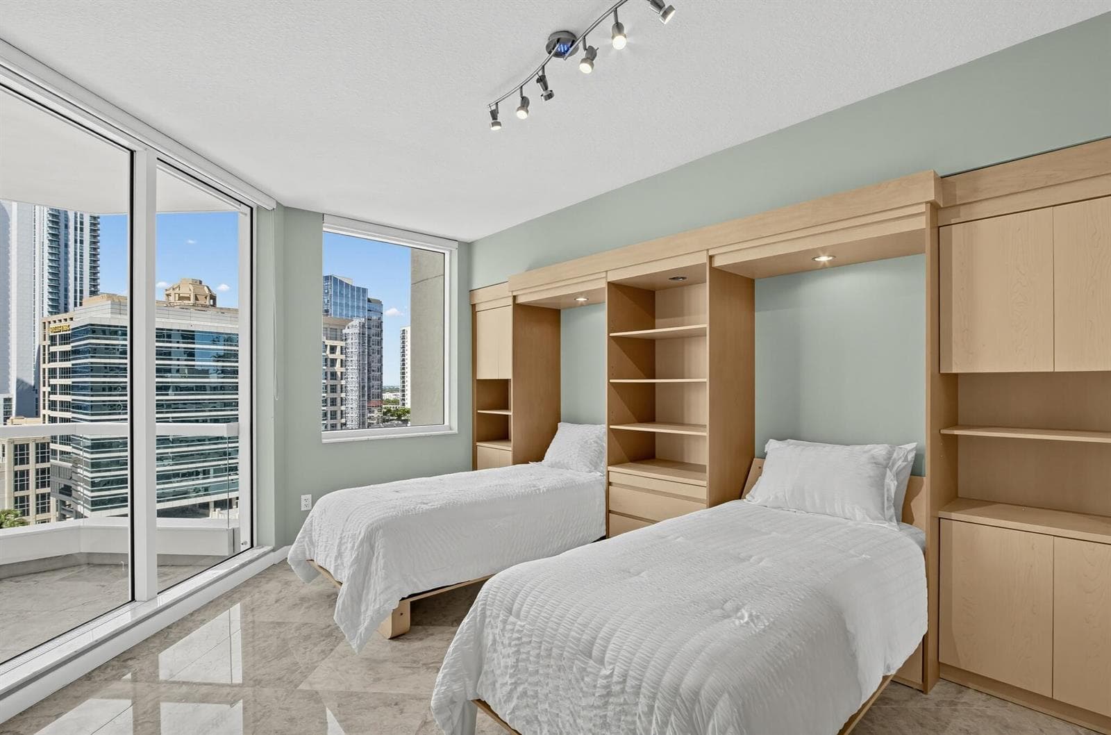 Double Twin XL Built-in Murphy Beds