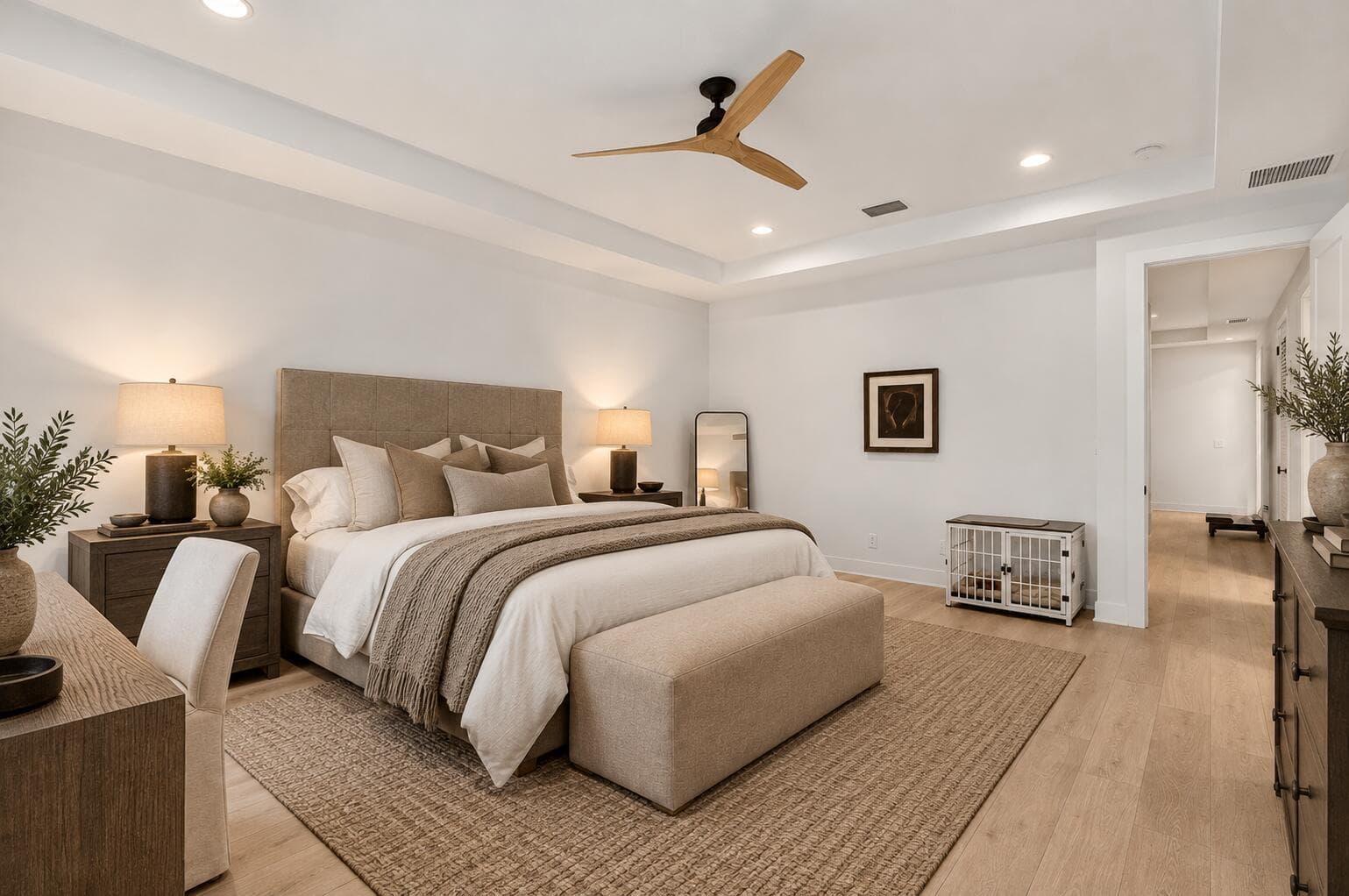 Warm Minimalist Bedroom Retreat