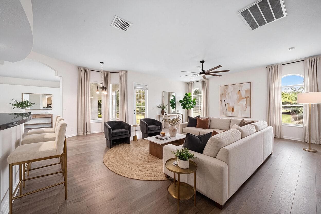Virtually Staged Living Room