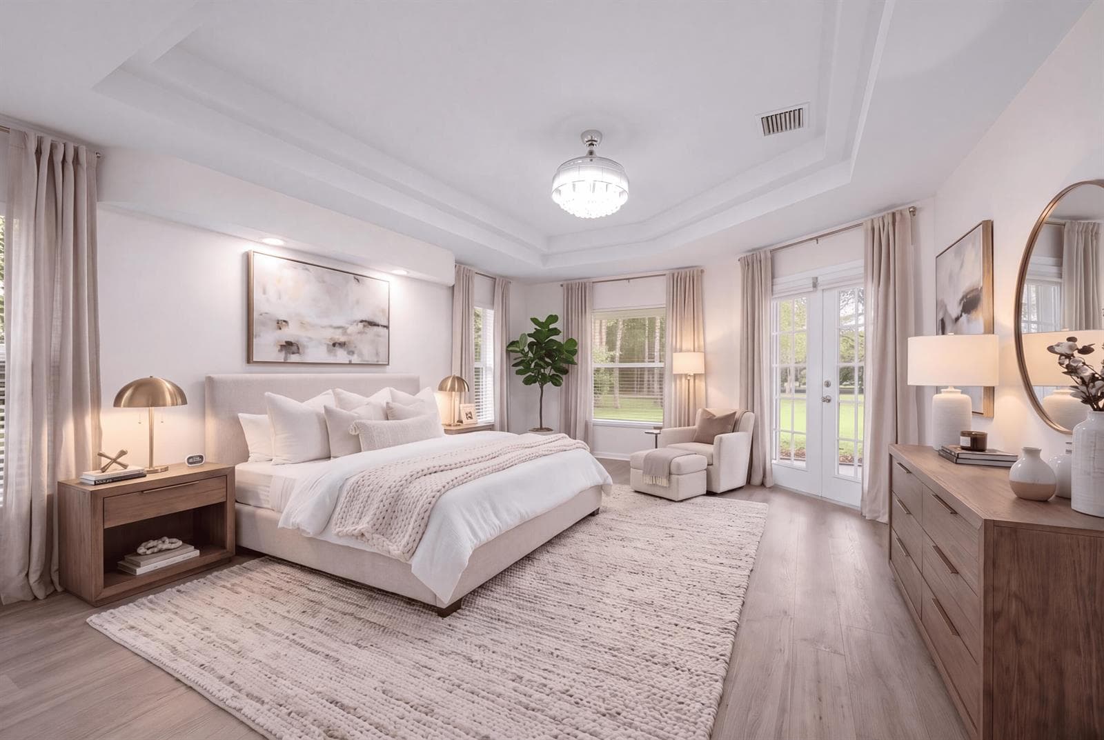 Virtually Staged Primary Bedroom