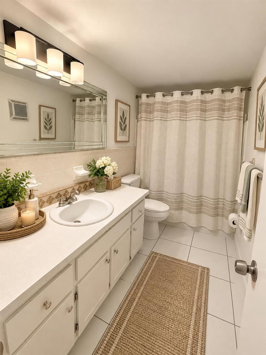 virtually staged bathroom