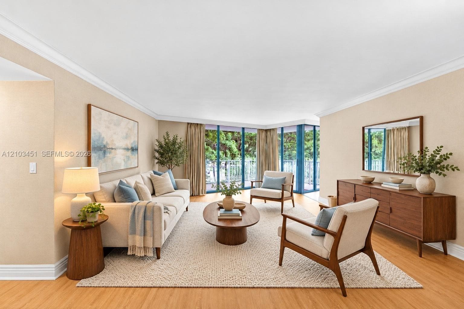 Staged living room