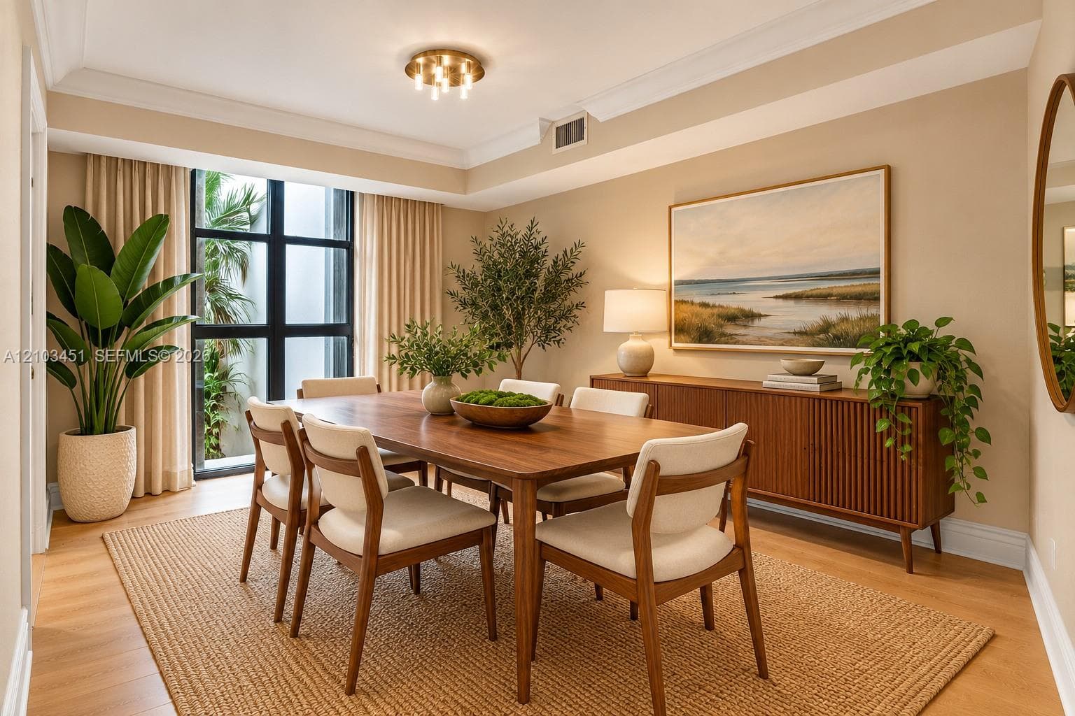 Staged Dining area