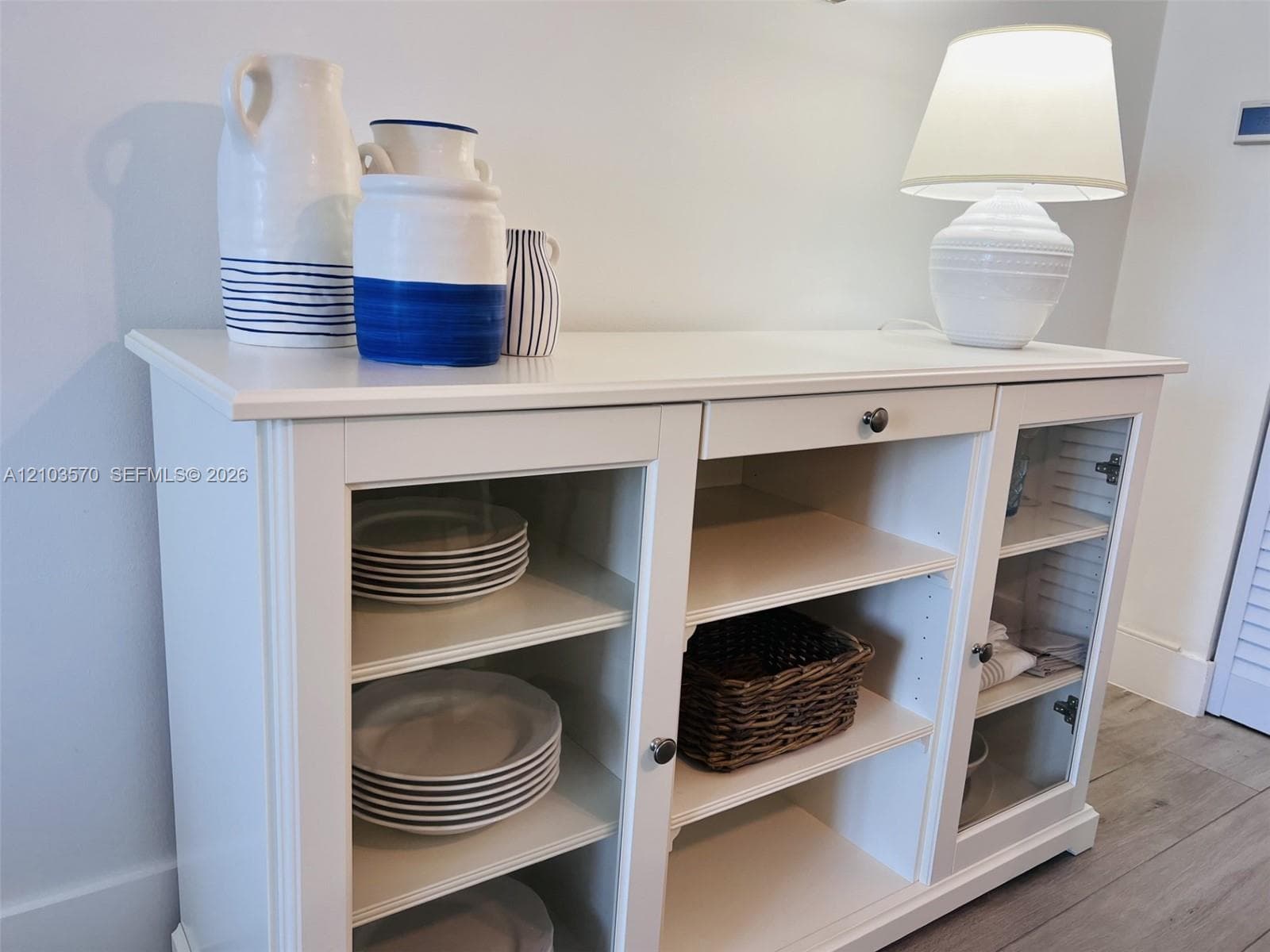 kitchen essentials in cabinet